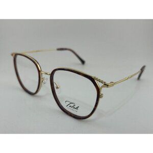 Taleh Eyeware YC-2198 C4 52-19-142 Brown Tortoise Gold Eyeglass Frames